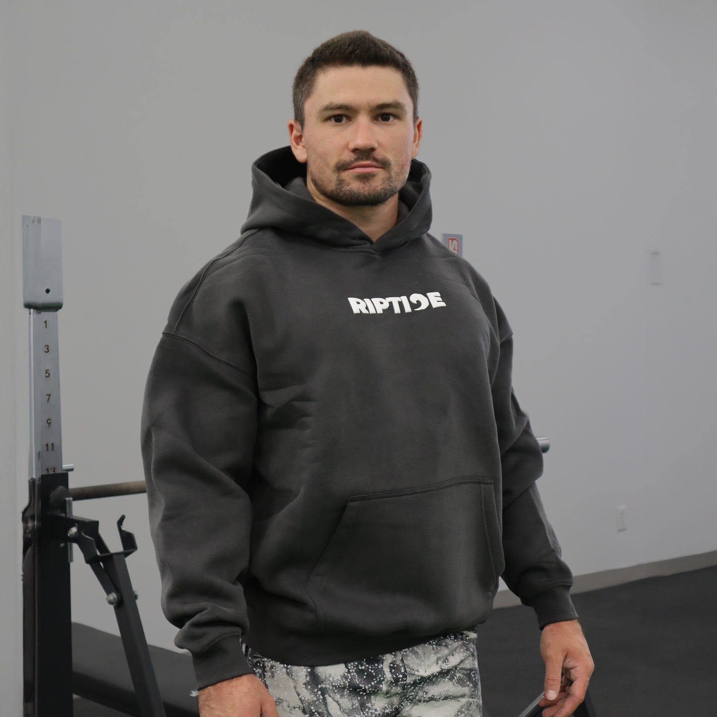 Wave Puff Print Hoodie